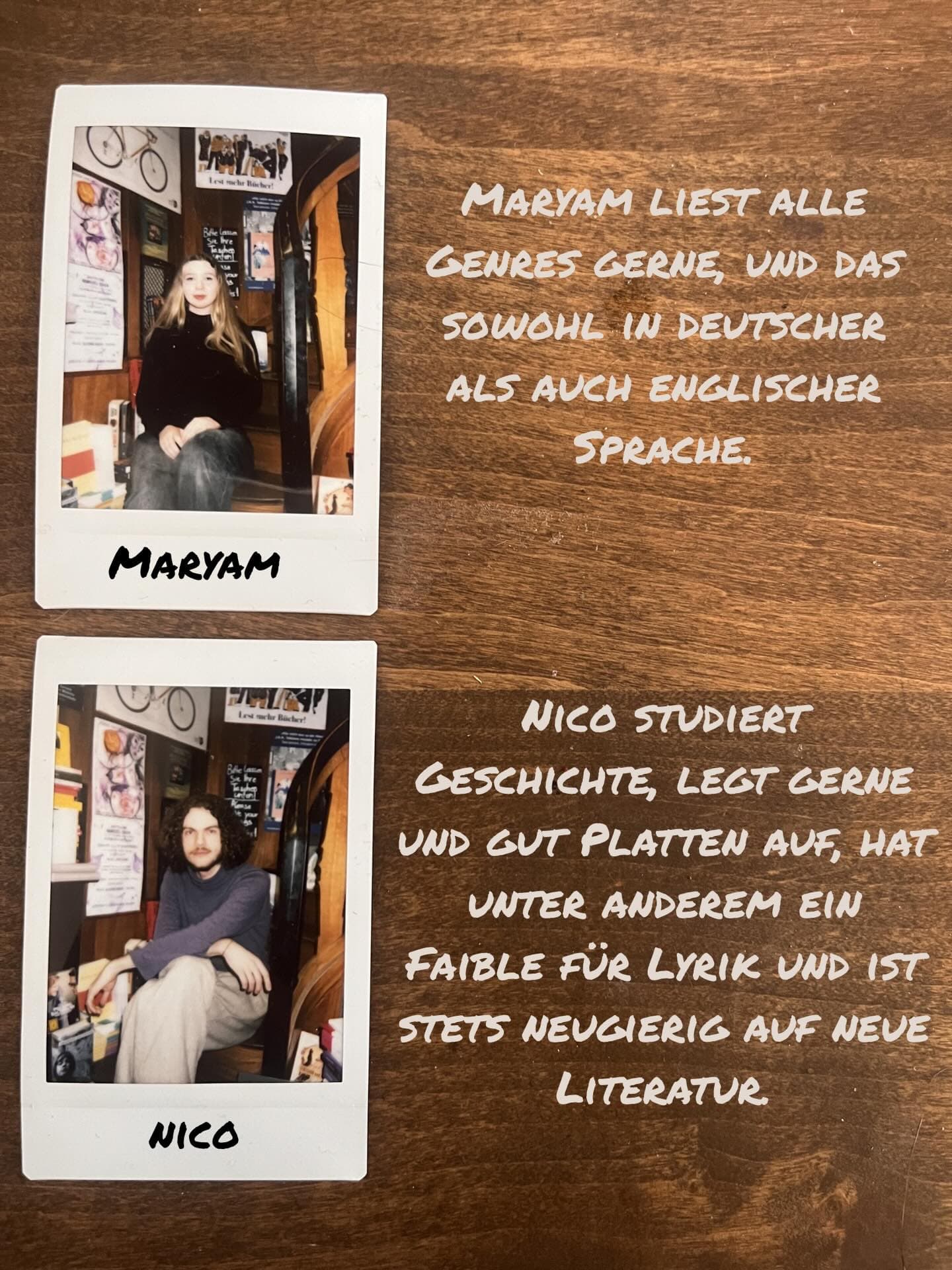 Team-Polaroids von Maryam und Nico